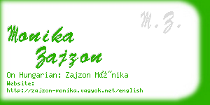 monika zajzon business card